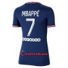 Virallinen Fanipaita Paris Saint-Germain Kylian Mbappé 7 Kotipelipaita 2021-22 - Naisten